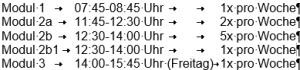 Moduloptionen