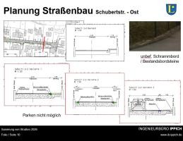 Planung Straßenbau Schubertstraße - Ost
